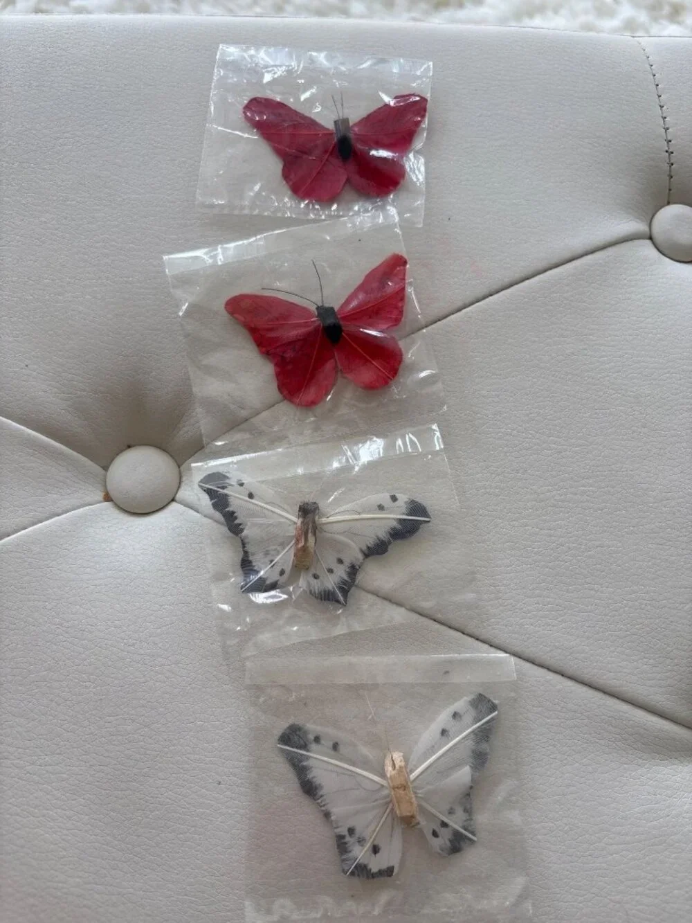 Vintage Butterfly Lot 14 Assorted Decorative Feather Butterflies Moths Monarch